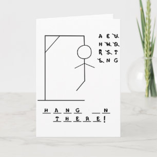 "Håll in där!" Hangman Game Kort