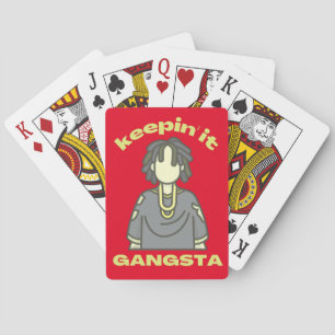 HÅLL IT GANGSTA Lustig hiphop-musik Casinokort