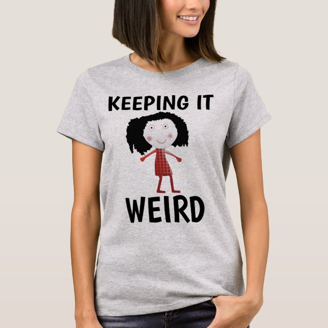 HÅLL IT-KONSTIGEN FUNNY DAM T-Shirts (Framsida)