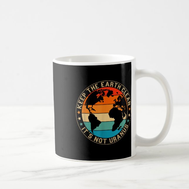 Håll Jorden Ren Det Är Inte Uranus Miljöaktivist Kaffemugg (Höger)