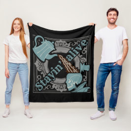 Häll kaffet i! fleecefilt