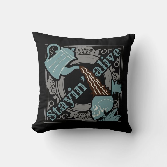 Häll kaffet i! kudde (Framsida)