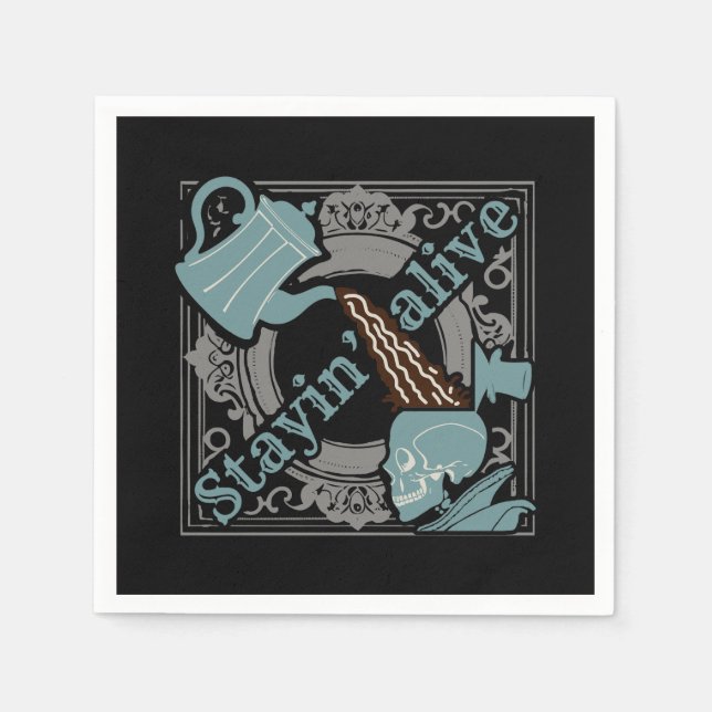 Häll kaffet i! pappersservett (Framsidan)