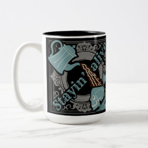 Häll kaffet i! Två-Tonad mugg