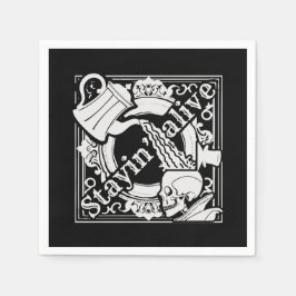 Häll kaffet i vitt! pappersservett