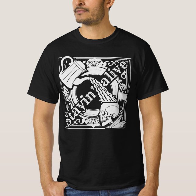 Häll kaffet i vitt! t shirt (Framsida)