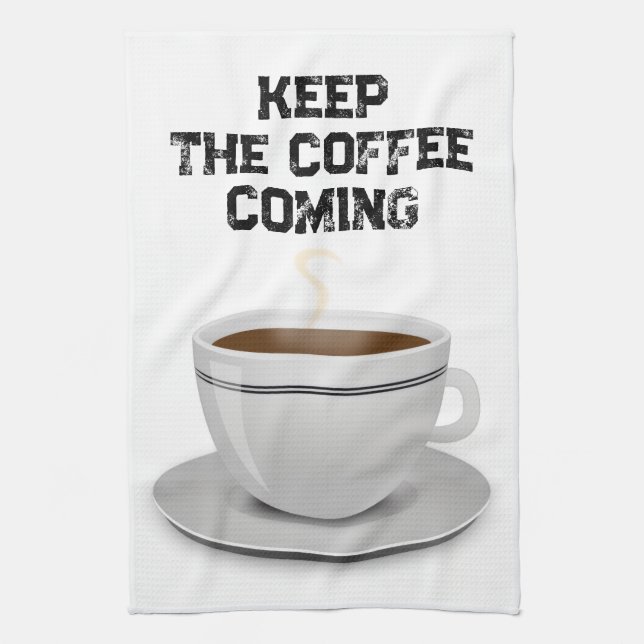 Håll kaffet kommande kökshandduk (Vertikal)