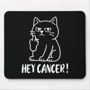 Håll käft cancer F U Rollig Meme Katt Mellanfinger Musmatta