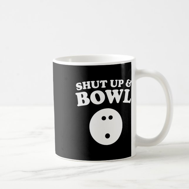 Håll käft och Bowl luss lustigt Kaffemugg (Höger)