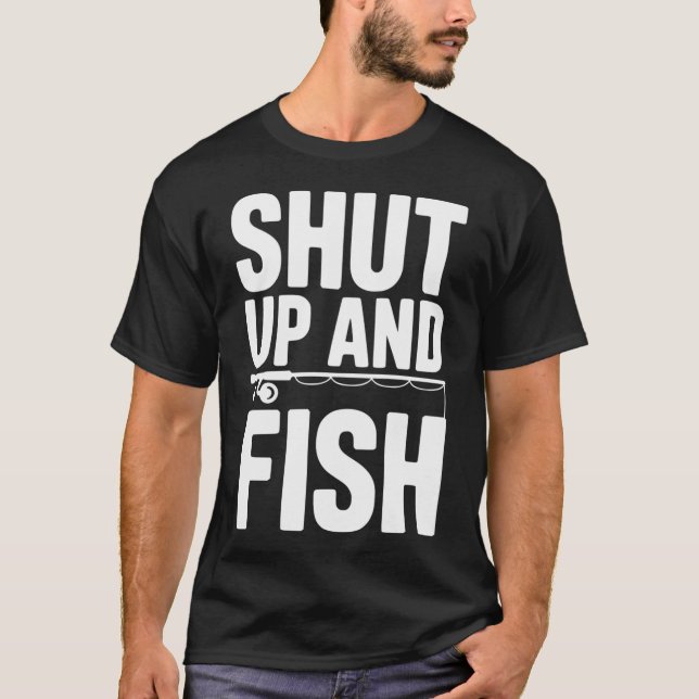 Håll Käft Och Fiska T Shirt (Framsida)