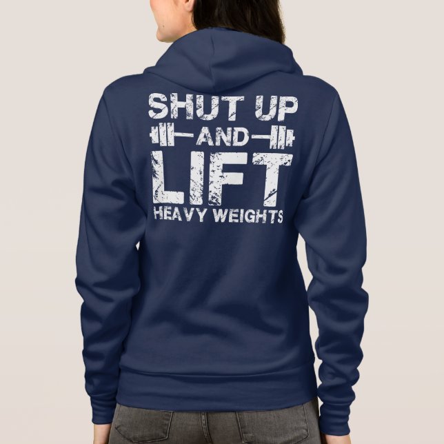 Håll käft och Hiss tungviktare T-shirt (Baksida)