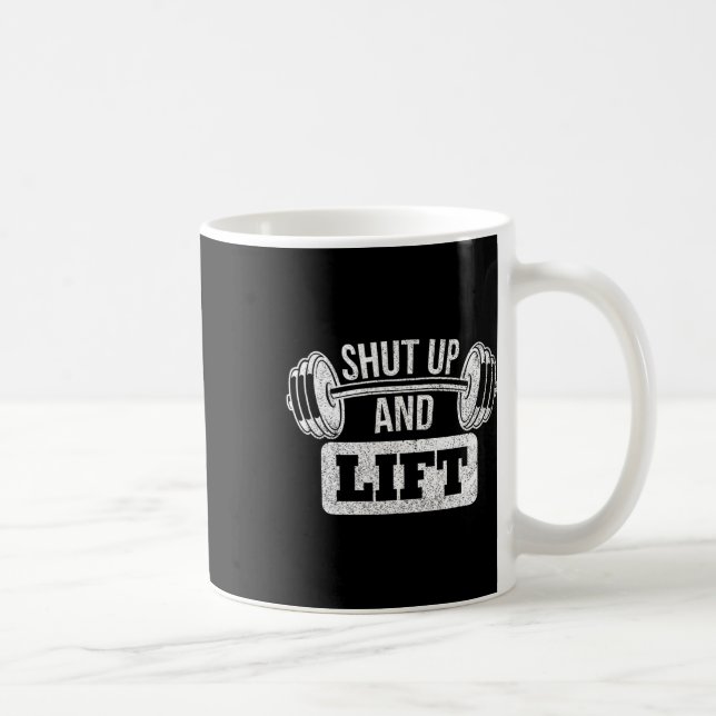 Håll käft och Hiss viktande bojbyggnad Kaffemugg (Höger)