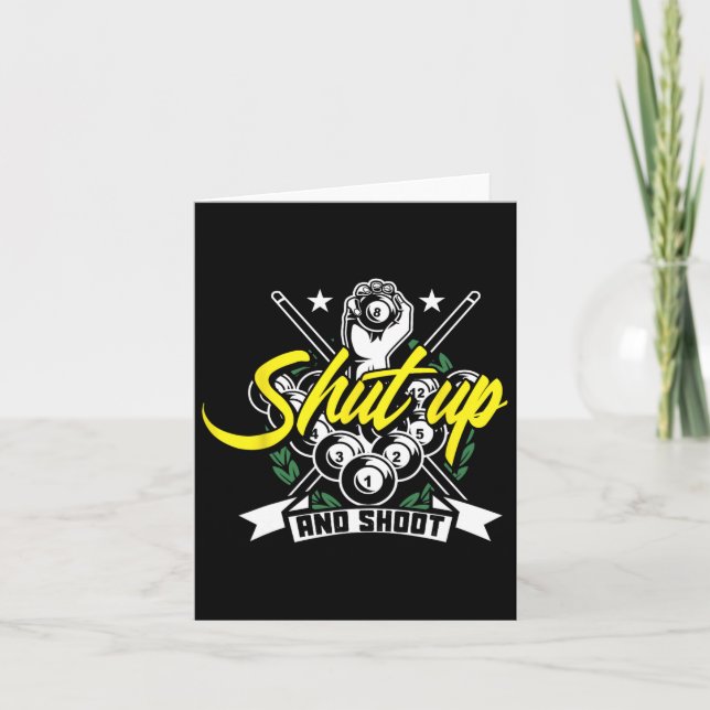 Håll käft och stöt Bassäng Billiard Snooker Gift Kort (Framsida)