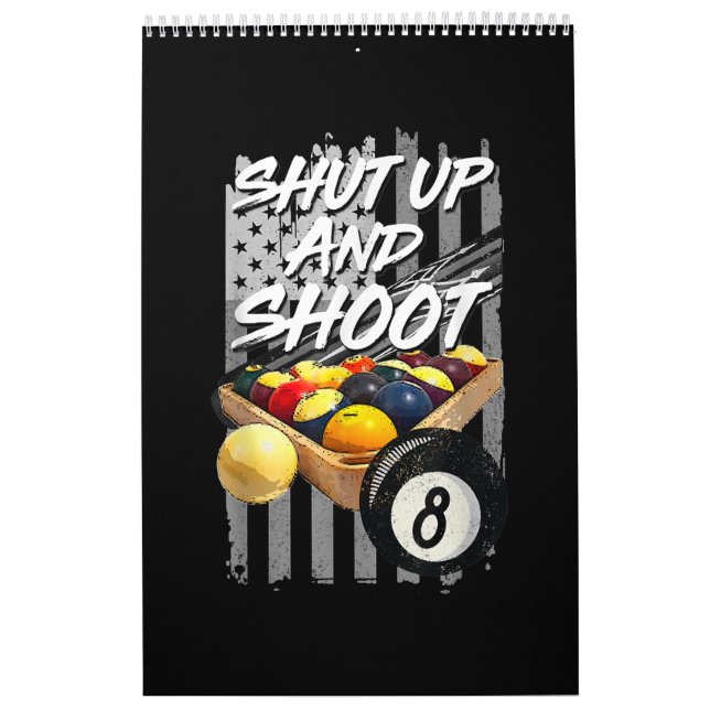 Håll käft och stöt Billiard 8 Boll Bassäng Player Kalender (Omslag)