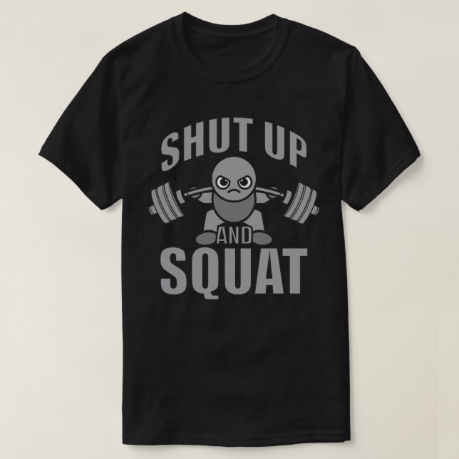 Håll käft och tjock - Cute Kawaii Weightlifter T-shirt (Design framsida)