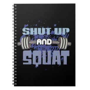Håll käft och torget - Leg Day - Workout Motivatio Anteckningsbok Med Spiral