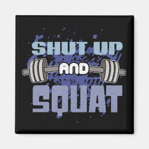Håll käft och torget - Leg Day - Workout Motivatio Magnet