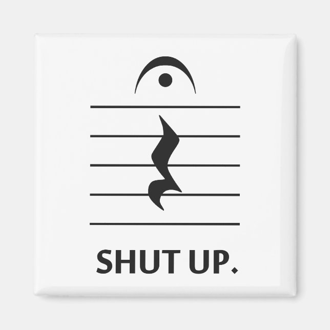 Håll käften av Music Notation Magnet (Framsidan)