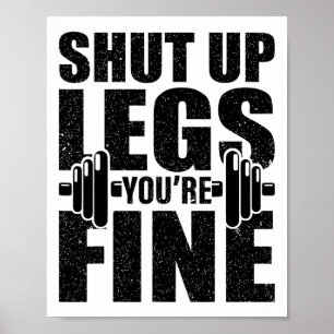 Håll käften Ben Du är Bra Funny Fitness Workout Poster
