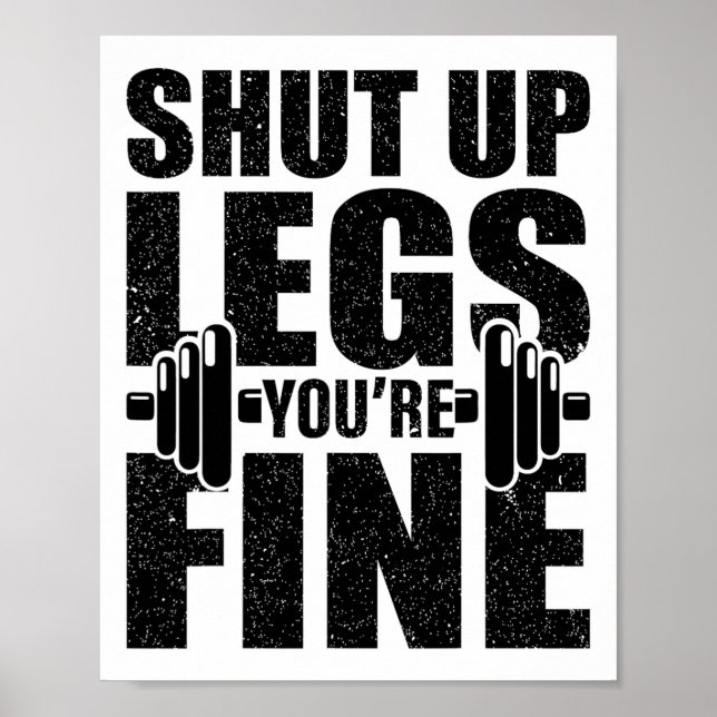 Håll käften Ben Du är Bra Funny Fitness Workout Poster (Framsidan)