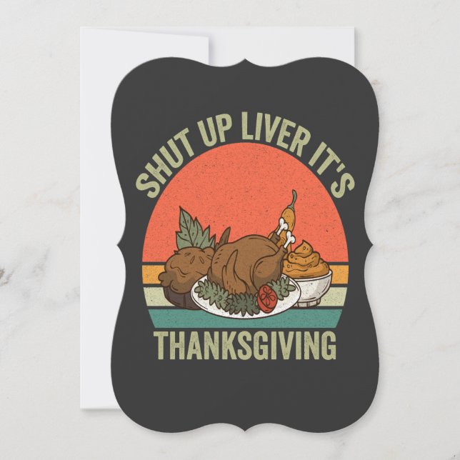 Håll käften. Det är Thanksgiving Lustigt Turkiet R (Framsida)