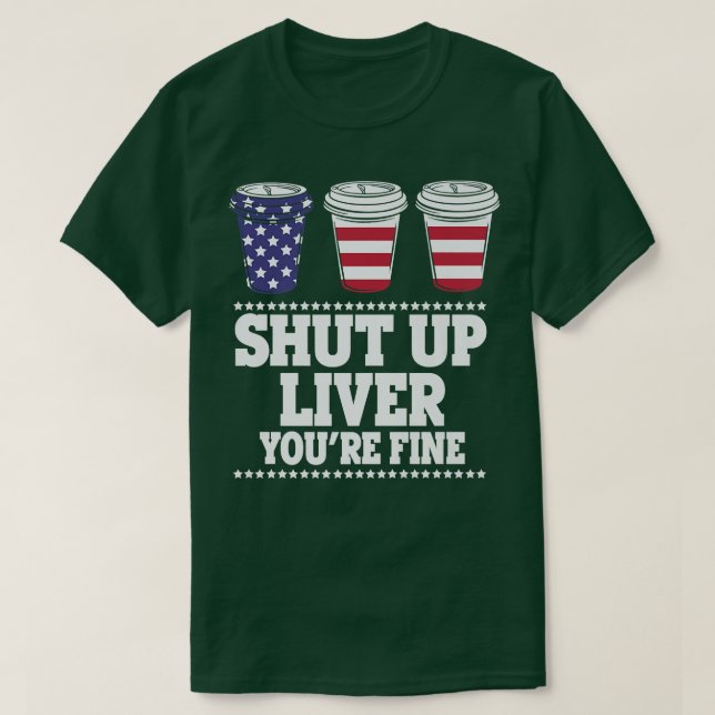Håll käften Du är Bra Beer Drinking USA Premiu T Shirt (Design framsida)