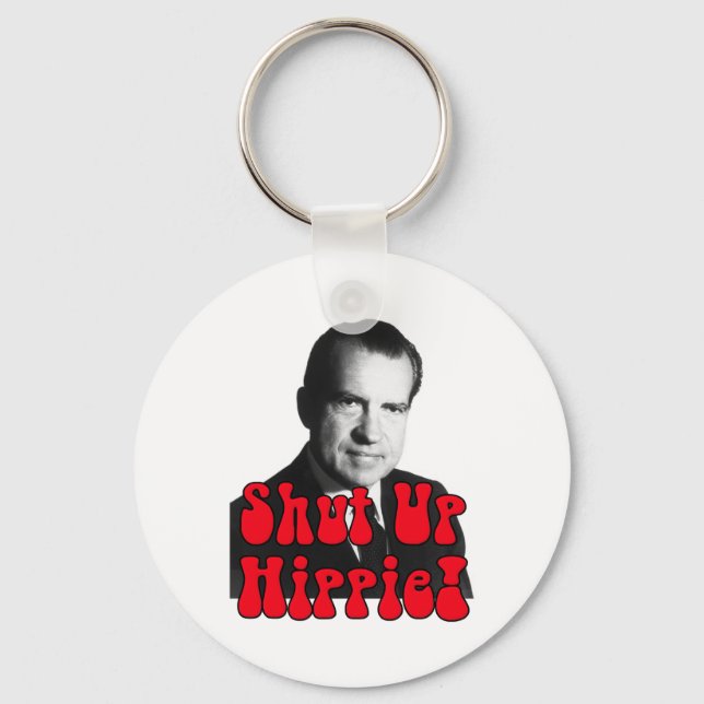 Håll käften Hippie - Richard Nixon Nyckelring (Framsida)