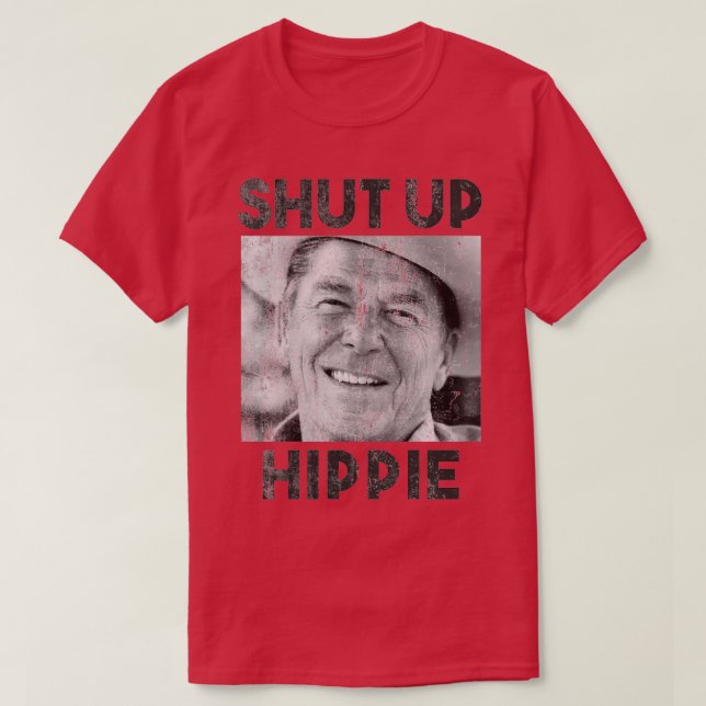 Håll käften Hippie T Shirt (Design framsida)