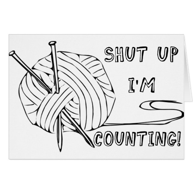 Håll käften jag räknar hälsningskort (Framsidan Horizontal)