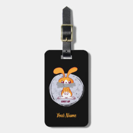 Håll Käften Kanin Rolig Sarcastic Serieteckning Bagagebricka