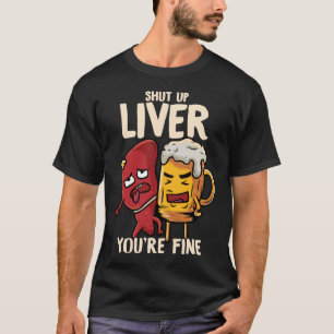 Håll käften lever Bran dricker Pun Funny Beer T Shirt