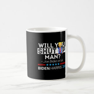 Håll Käften Man Joe Biden Roligt Anti Trump Ca Kaffemugg