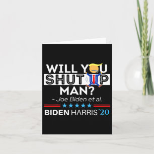 Håll Käften Man Joe Biden Roligt Anti Trump Ca Kort
