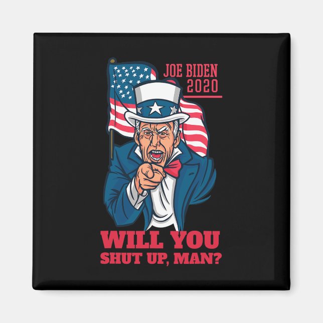 Håll käften man Trump-biden första debatten 2020 Magnet (Framsidan)