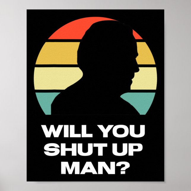 Håll käften man Trump Biden presidentdebatt Poster (Framsidan)