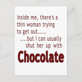 Håll käften med Chocolate Vykort