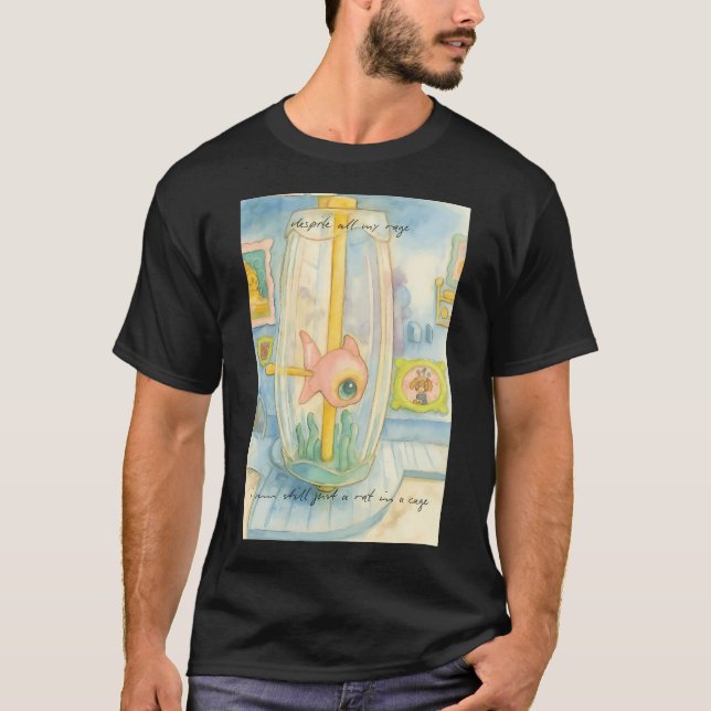 Håll Käften Och Fiska T Shirt (Framsida)
