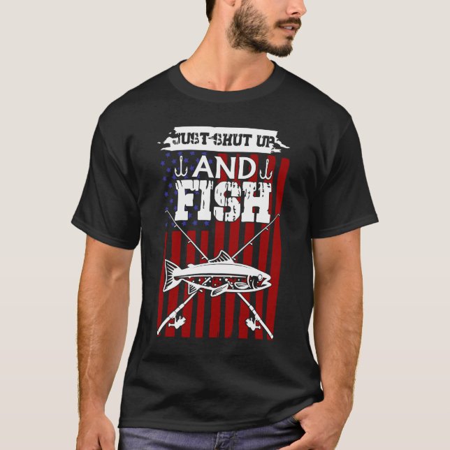 Håll käften och fiska.. t shirt (Framsida)