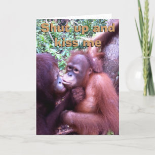 Håll käften och Kiss mig Valentine Helgkort