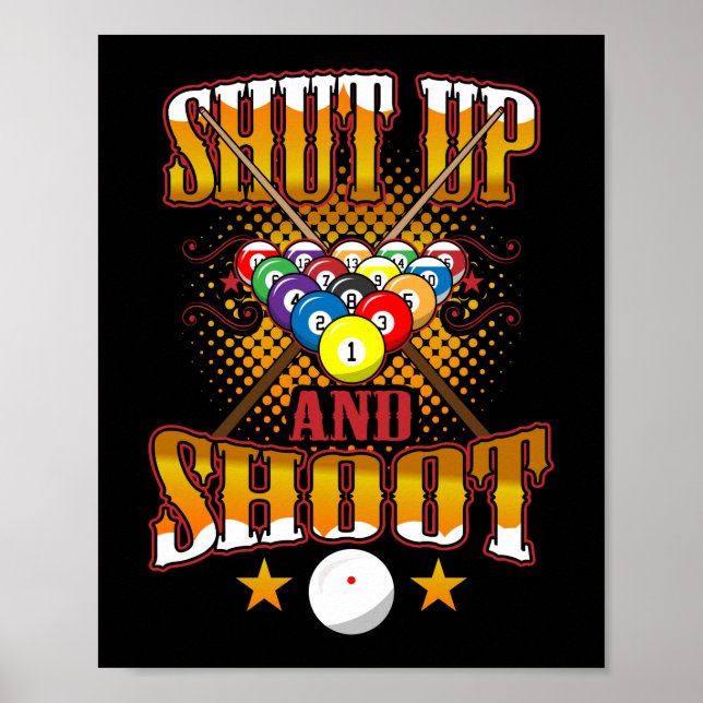 Håll käften och slå på Bassäng Player-annonser Poster (Framsidan)