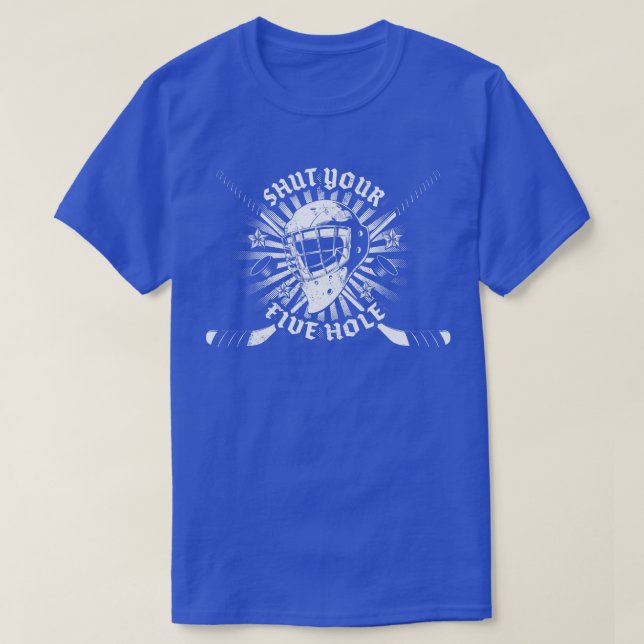 Håll käften om fem Hål Ice Hockey T Shirt (Design framsida)