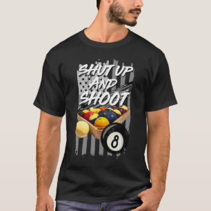 Håll käften T-Shirt Billiard 8 Boll Bassäng Pla