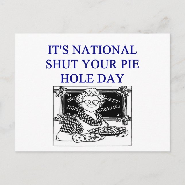 Håll käften vykort (Framsida)