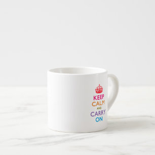 HÅLL KALM OCH BÄRA PÅ flerfärgade Espressomugg