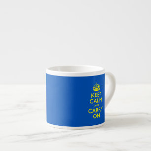 HÅLL KALM OCH KARRERA PÅ True Blue Espressomugg