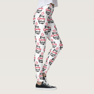 Håll KANADA Stort!  Kanadensisk Lönnlöv Återigen Leggings
