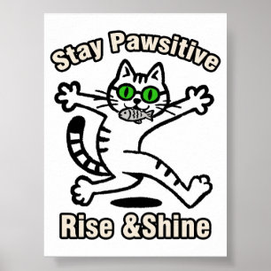 Håll Katten Positiv Poster