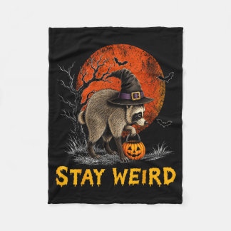 Håll Konstig Jimothy Seattle Tvättbjörn Halloween  Fleecefilt