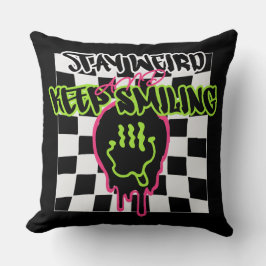 Håll Konstig och Behålla i leende Kudde