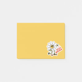 Håll Konstig Skateboard Daisy Post-it Block